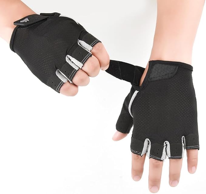 Women's Workout-Cycling-Fingerless-Gloves with Anti-Slip Palm - Breathable Grip Weightlifting Gym Sport Gloves