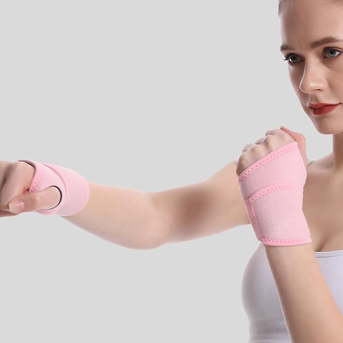 2pieces Wrist Brace Thumb Wrist Brace Adjustable Wrist Wrap for Fitness Badminton Basketball