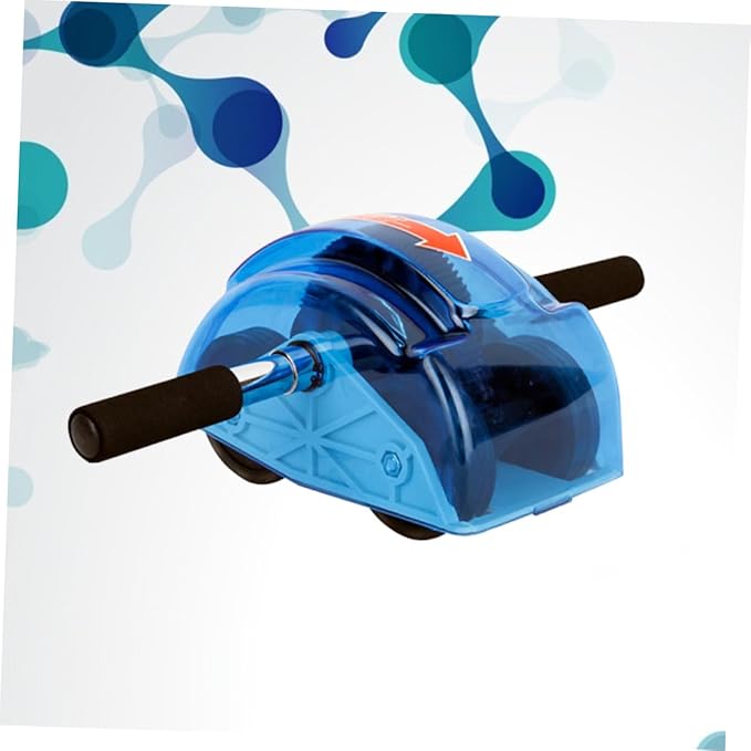 Four-wheeled Ab Roller Muscle Wheel with Gear Resistance, Blue Abdominal Exercise Wheel for Household Core Workout Fitness Equipment