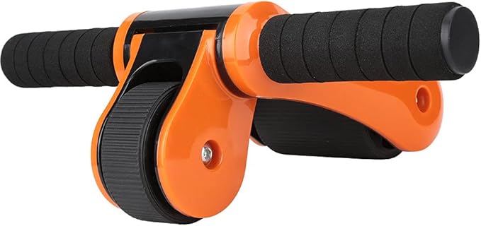 2 Wheels Ab Roller Wheel, Abdominal Muscle Exerciser, Dual - Wheel Core Trainer with Knee Pad for Home Gym, Stable Aluminum Alloy Frame, Foldable Design for Full - Body