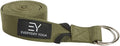 Everyday Yoga Strap with Metal D-Ring - Durable Stretching Strap for Yoga, Pilates, Flexibility & Physical Therapy (6ft, 8ft, 10ft)