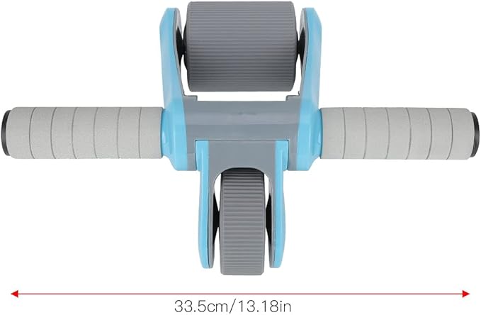 2 Wheels Ab Roller Wheel, Abdominal Muscle Exerciser, Dual - Wheel Core Trainer with Knee Pad for Home Gym, Stable Aluminum Alloy Frame, Foldable Design for Full - Body