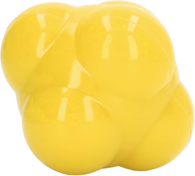 Reaction Ball, Rubber Bright Color Hex Reaction Trainer Ball for Enhanced Agility, Hand Eye Coordination and Fitness Training for Basketball Tennis