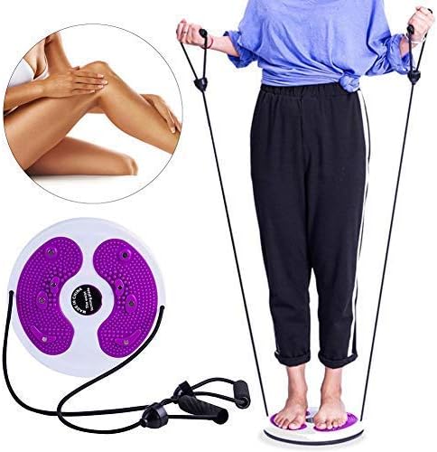 Waist Twister with Handles, Waist Twisting Disc with Loop Resistance Bands, Waist Trimmer Ab Twist Board for Slimming Waist and Strengthening, Abs Core Twister with Handles