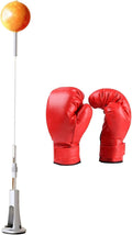 Generic Boxing Reaction Ball, Punching Ball, Adjustable with Stand and Boxing Gloves Workout MMA Boxing Reflex Ball, Stable
