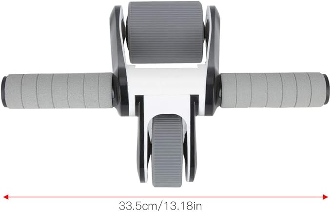 2 Wheels Ab Roller Wheel, Abdominal Muscle Exerciser, Dual - Wheel Core Trainer with Knee Pad for Home Gym, Stable Aluminum Alloy Frame, Foldable Design for Full - Body