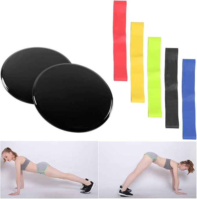 Fitness Sliding Disc Workout Equipment Core Slider Exercise Training Disks for Home Gym Street Workout ABS Material Pink Black Red Blue Green Orange 2 Pack