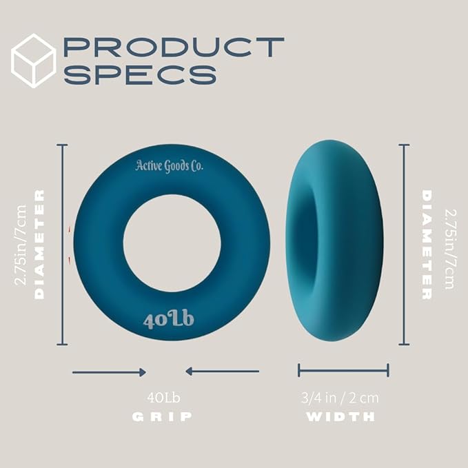 Hand Exerciser - PROFESSIONAL GRADE, Set or Single, Different Sizes. Visit to see more! Bague classique en silicone parfaite pour améliorer la force, la puissance et la vitesse dans les poignets.