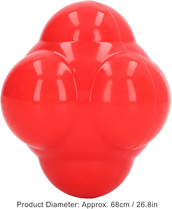 Reaction Ball, Rubber Bright Color Hex Reaction Trainer Ball for Enhanced Agility, Hand Eye Coordination and Fitness Training for Basketball Tennis