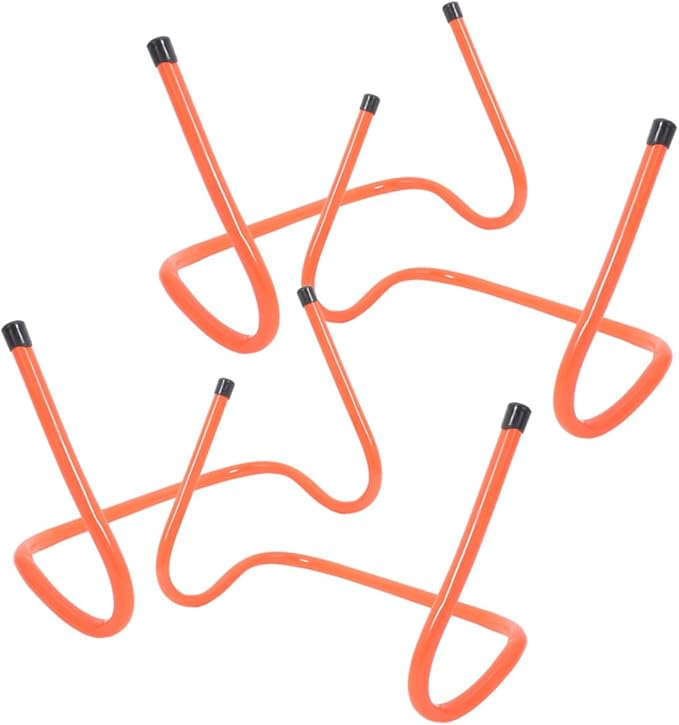 DECHOUS 4Pcs Agility Speed Hurdles with Stable Base Plastic Sports Training Equipment for Football Soccer Outdoor Running Field Coordination and Quickness Practice