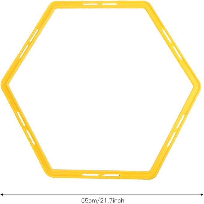 Hexagonal Agility Rings, Speed Rings, Pack of 6, Portable Hexagonal, Agility Hurdles, Footwork Training