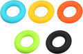 uxcell Hand Grip Strengthener, 5 Level: 20/30/40/50/60Lbs Silicone Rings Fingers Forearms Exercise Grip Trainer for Rock Climbing Athletes Workout