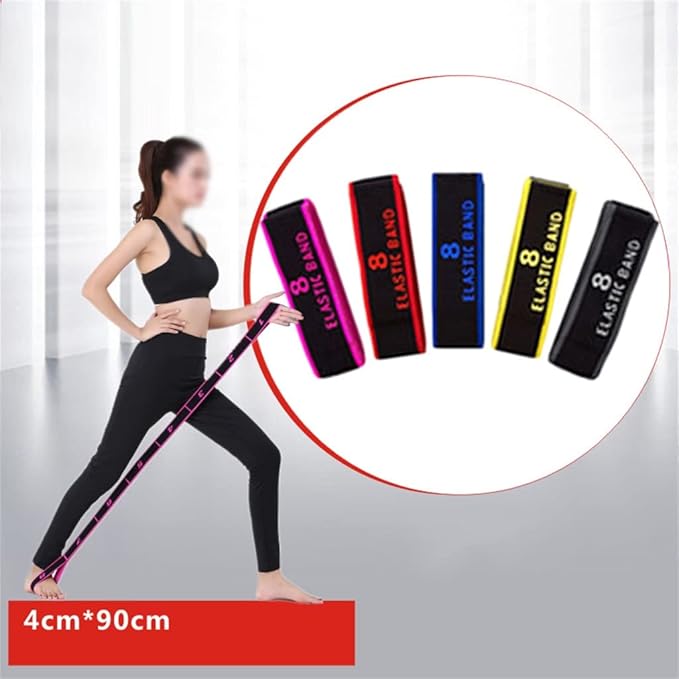 Yoga Pull Strap Belt PolyesterLatex Elastic Stretching Band Loop Yoga Pilates Gym Fitness Exercise Resi Bands