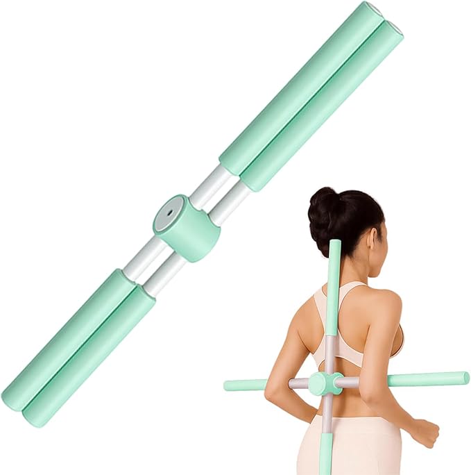 Yoga Stick - Back Alignment Tool, Neck Training Equipment, Spine Straightening Rod, Correction Device, Stretching Fitness Gear | Travel-Friendly Back Stretcher for Sitting, Offices, Home
