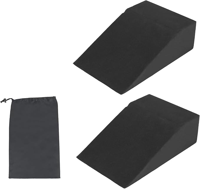 2 Pack Squat Wedge Block for Heel Elevated Squat Weightlifting Calf Stretcher Slant Board for Mobility Balance and Strength Performance