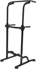 Parallel Bars Power Tower Adjustable Dip Station Pull Up Bar Push Up for Home Gym Strength Training Body Building Workout Equipment Standing Pull Up Pillar Impregnation Station, Black
