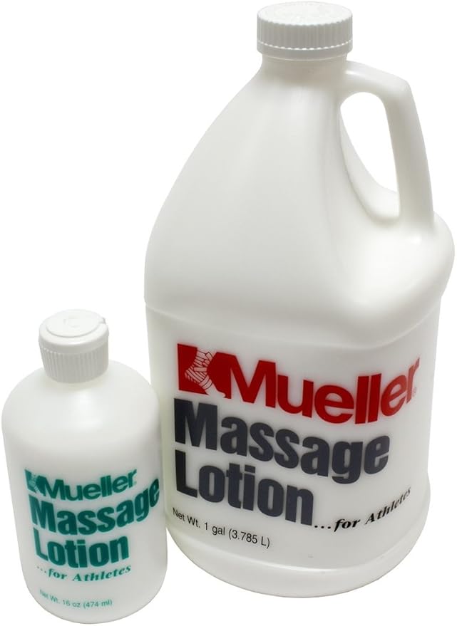 Mueller Massage Lotion, Unscented,not greasy - 1 Gallon with Pump Top 128 oz.