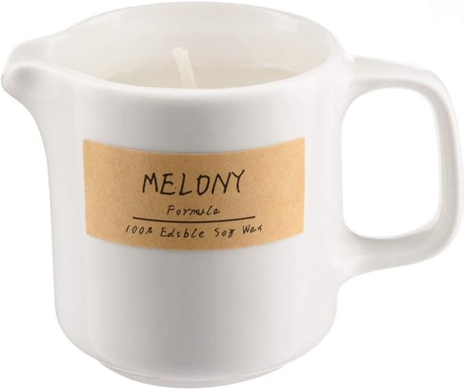 MELONY Soy Massage Oil Candle | Horeysuckle Galbanum | 2.82 OZ / 80G | Perfect Intensive Skin Treatment Candle | Nourishing with Almond Oil, Shea Butter & Cocoa Butter | Massage & Moisturise