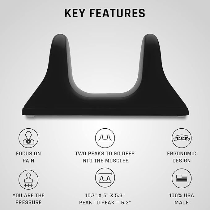 PSO-RITE Psoas Muscle Release Tool – Made in USA, Patented Deep Tissue Massage Device for Your Back, Hip Flexor & Trigger Point Relief, Night Black
