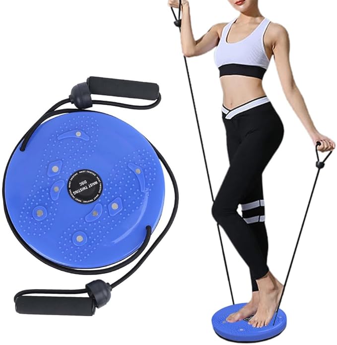 Twisting Waist Disc, Waist Sculptor Twister Board Core Twister Board Body Shaping Aerobic Exercise Fitness Machine Rotating Female Trainer Twist with Pull Rope for Home Office Slimming Foot Massage