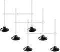 TNZMART 4.9 FT and 3.3 FT White Agility Poles Adjustable Hurdles for Soccer Football Speed Training Equipment Track and Field