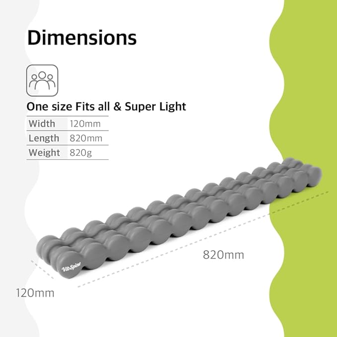 Vibspine, Back Stretcher for Lower-Back Pain Relief, Spine Decompressor,Posutre Corrector, Ideal for Pilates (Grey)