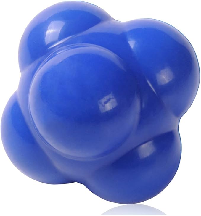 Reaction Ball, Reflex Ball for Hand-Eye Coordination Training Equipment, Field Training Balls and Agility Trainer (Blue)