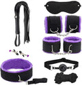 Fashion Pilates 8-Piece Nylon Yoga Portable Fitness Couple Hand and Foot Set, Indoor Wrist and Hip Fun Cosplay Accessories, Original Gift (Purple)