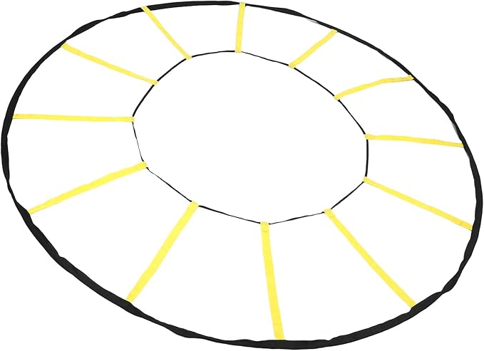 Keenso Circular Speed Ladder, Nylon Agility Trainer for Soccer and Basketball, 12 Rungs Enhance Footwork and Speed Control for Outdoor or Indoor Training