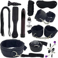 Fashion 12 Piece Combination Nylon Exercise Set, Wrist and Hip Pilates Equipment, Fun Indoor Fitness Yoga Accessories (Black), Couple Gift