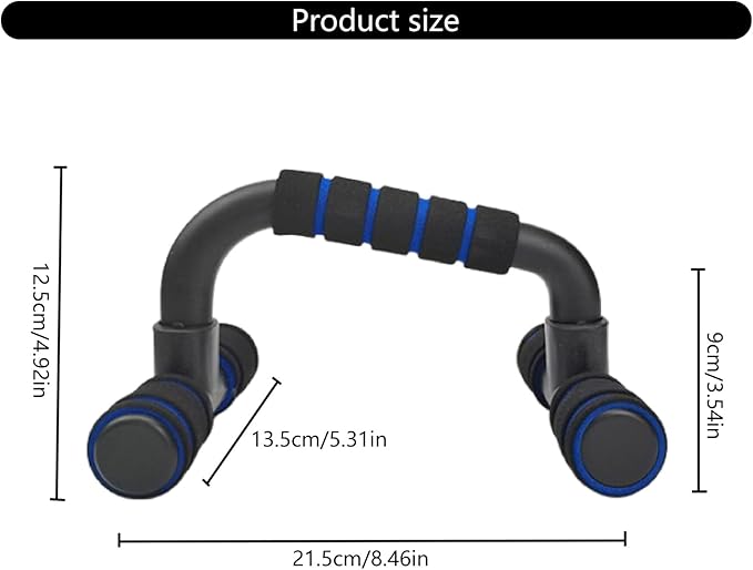 Professional Push Up Stands H Type Construction for Increased Ranges of Motion in Strength Training Exercises Regulable Push Up Platforms