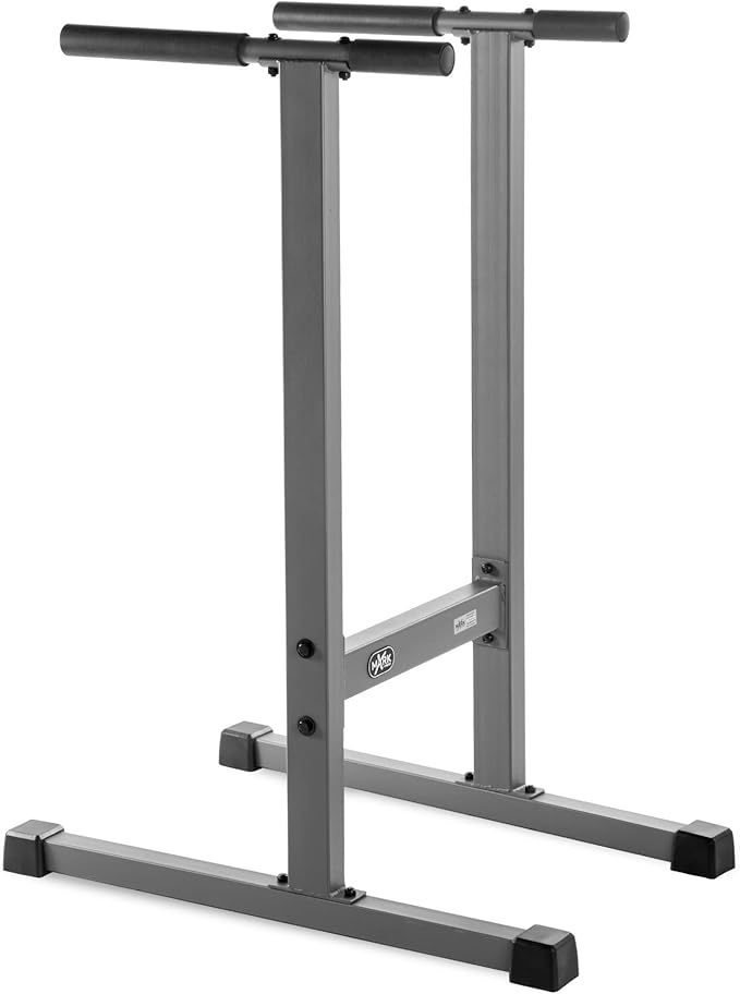 XMARK Dip Station, 500 lb. Weight Capacity Dip Stand, Gray or Black