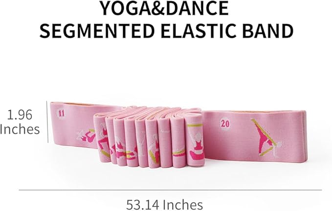 Extra-Wide Yoga Stretch Straps with 11 Loops - Adjustable & Reinforced Stretching Bands for Pilates, Dance, Gymnastics & Physical Therapy, Premium Home Training Equipment