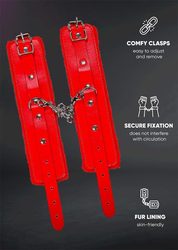 Red Leather Adjustable Bands - Reusable Exercise Support Tools, Comfortable for Pilates & Stretching
