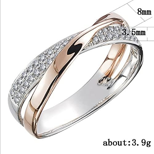 LONG-A 2 Pieces Magnetic Slimming Ring, Weight Loss Health Care Fitness Jewelry Burning Weight Design Opening Therapy Lose Fashion X,Gold,9 = 19 mm
