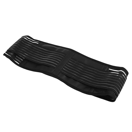 3pcs Portable Adjustable Elastic Magnetic Therapy Back Support Waist Brace Belt Self-heating Lumbar Support for Black for Rehabilitation and