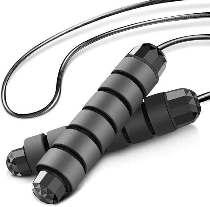 Jump Rope - Tangle-Free Rapid Speed with Ball Bearings -jump Rope for Men, Women, Kids and Adults – Home Exercise and Slim Body Adjustable Speed Jump Ropes for Fitness at Home Gym Workout