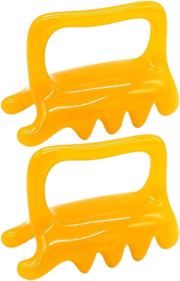 Healifty Handheld Massage Tools 2 Pcs Resin Beeswax Shoulder Back Neck Body Massagers for Daily Tension Relief Promote Blood Circulation and Relaxation