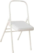 Yoga Chair,Gymnasium Auxiliary Equipment Home,Metal Pilates Assist,for Indoor and Outdoor Studio(White)