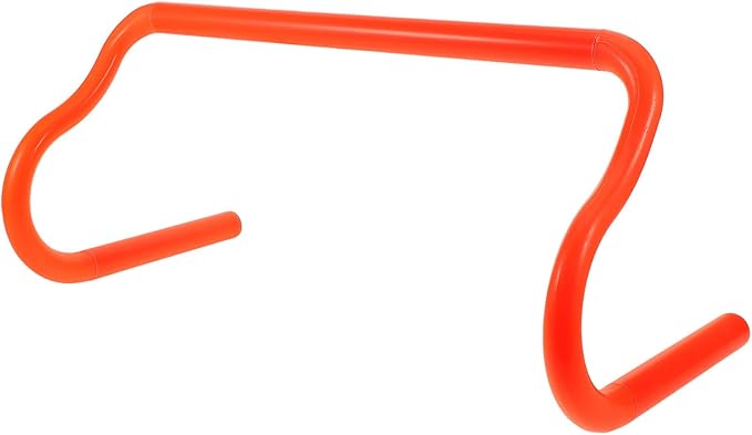 Orange Agility Hurdle PVC Training Rack for Football Strength Speed Drills Weatherproof Sturdy Outdoor Hurdles for Athletes Developing Footwork and Quickness