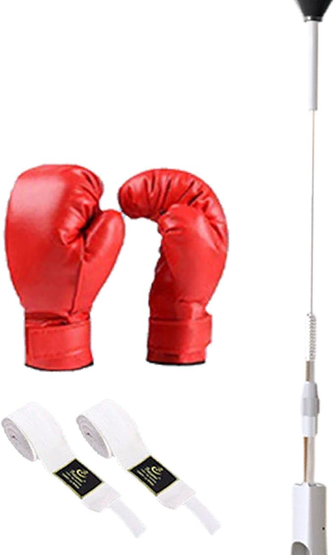 Boxing Reaction Ball Reflection Training Equipment Adjustable Height for Kids Adults Boxing Punching Bag for Fitness Exercise, Style A