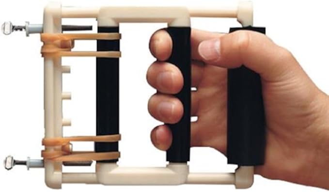 Deluxe Hand Exerciser - Physical Therapy Hand Exerciser - Hand Strengthener - Beige - Metal & Rubber