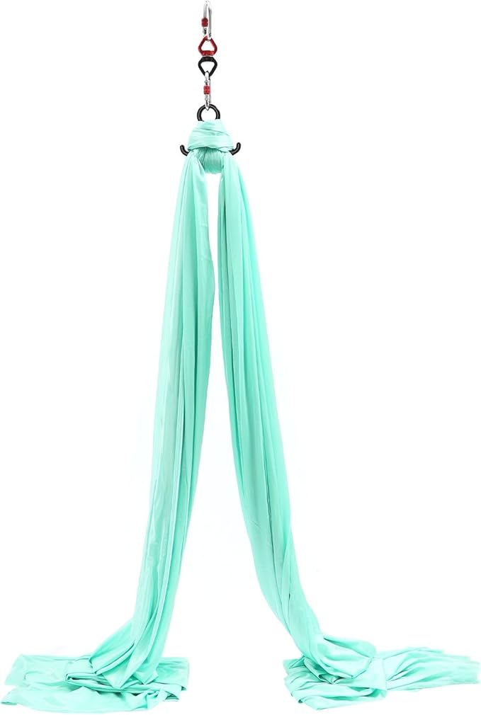 6m Aerial Yoga Practice Polyester Strap Aerial Equipment Yoga Hammock Practice Kit Green