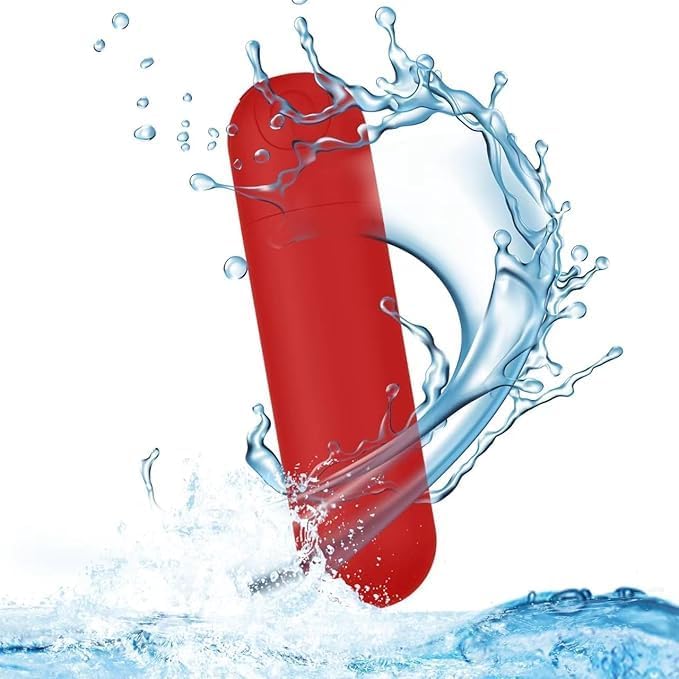 Mini Upgraded Rechargeable Handheld Waterproof Massager,Electric Portable Back Massager for Back Neck Shoulder Body,Red