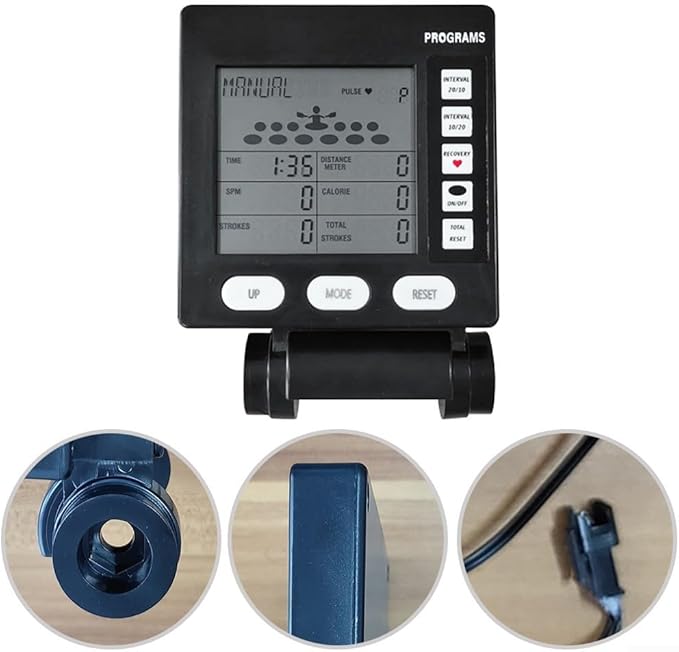 Multifunctional Rowing Machine Counter Speedometer LCD Display Counter Monitor Rower Replacement Parts
