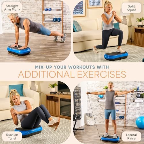 Lifepro Vibration Plate for Lymphatic Drainage – Whole Body Vibrating Platform Exercise Machine for Muscle Toning & Recovery with Remote Max Load 260 lb