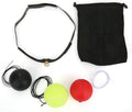 Boxing Reflex Training Ball Set, 3 Pieces with Gel Band, Black Red Green