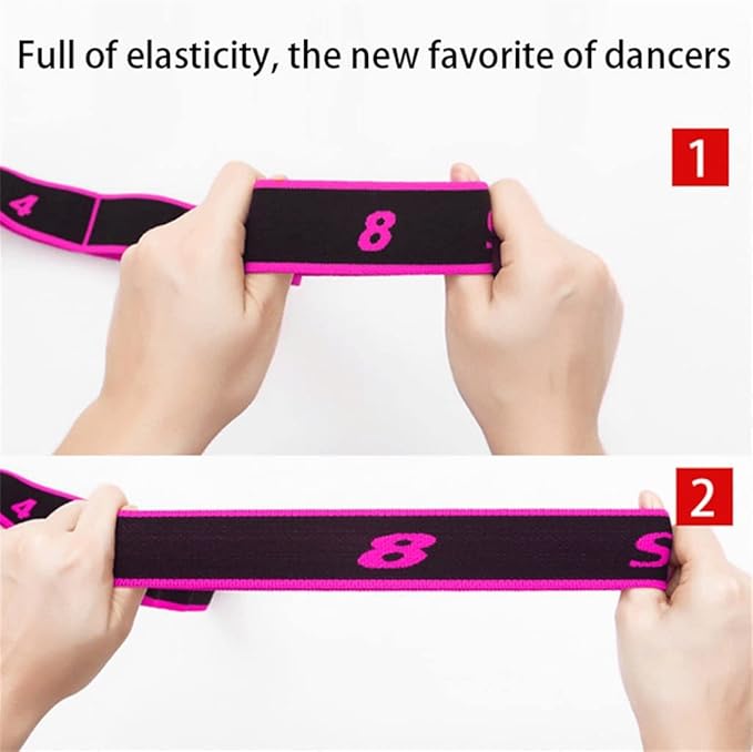 Yoga Pull Strap Belt PolyesterLatex Elastic Stretching Band Loop Yoga Pilates Gym Fitness Exercise Resi Bands