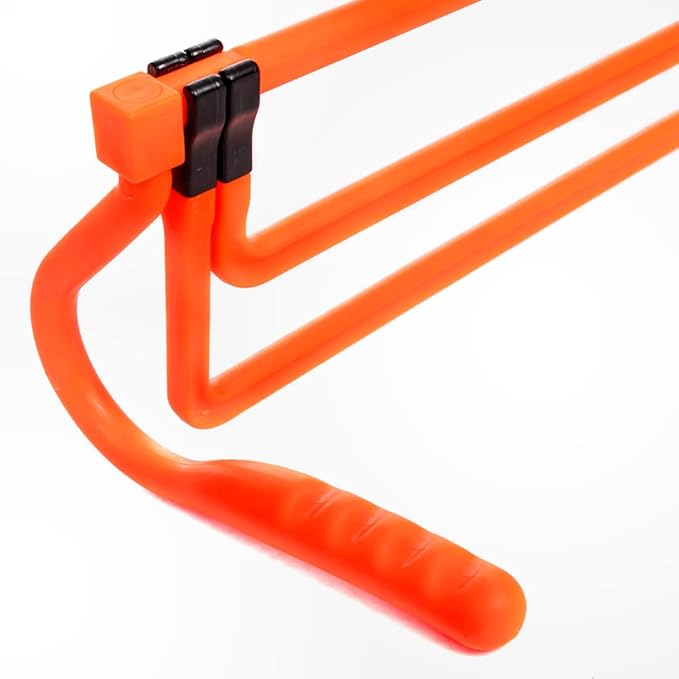Multi Level Mini Speed and Agility Hurdles – Pack of 3 Orange Height Adjustable Multi Sports Hurdles 6 Inches, 9 Inches and 12 Inches - Light Weight Carry Bag Included.