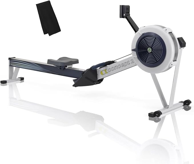 Concept2 RowErg Model D Indoor Rowing Machine with PM5 Monitor, Device Holder, Adjustable Air Resistance, Easy Storage (Gray)